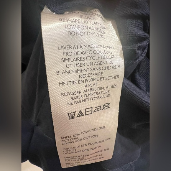 NWT new small / medium Anthropologie bubble bomber jacket navy blue zip up - Picture 9 of 16